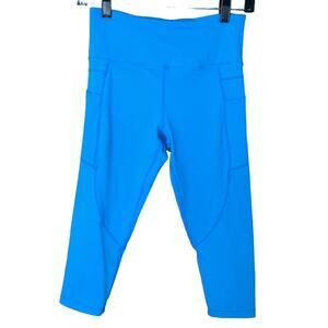 Zyia Active Pocket Light N Tight LNT Hi Rise Capri Leggings Blue Size 4